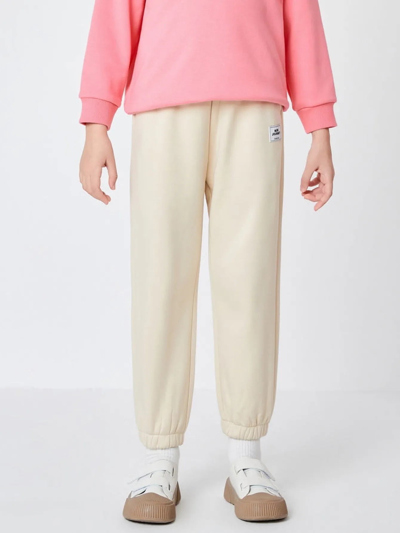 Balabala Toddler Multicolor Parent-Child Style Comfortable Trousers Light Khaki Hot