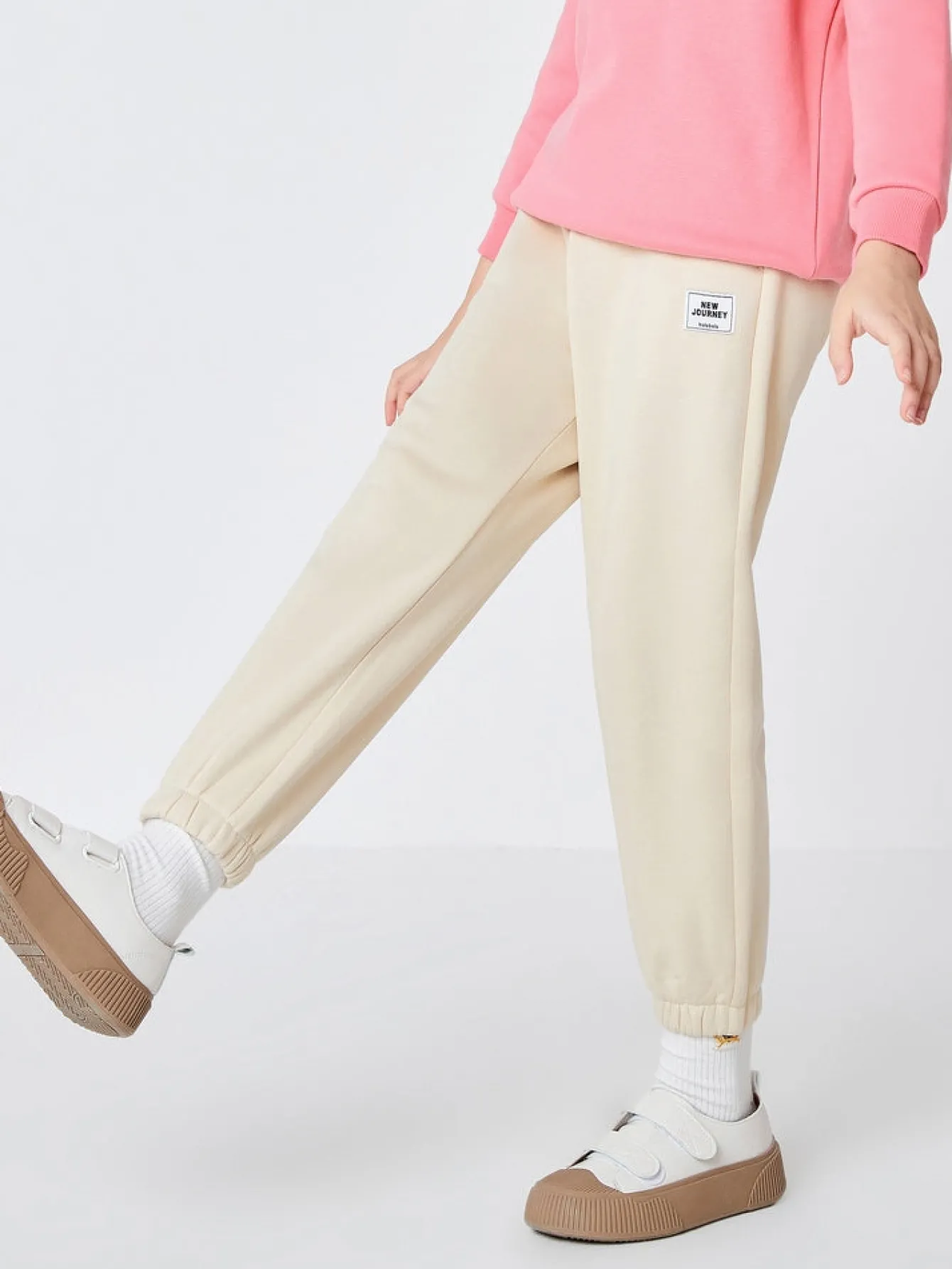 Balabala Toddler Multicolor Parent-Child Style Comfortable Trousers Light Khaki Hot