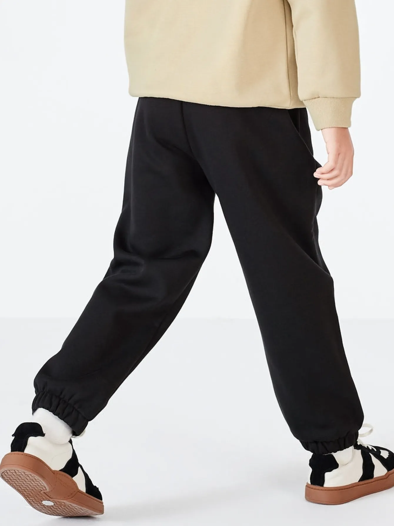 Balabala Toddler Multicolor Parent-Child Style Comfortable Trousers Black Cheap