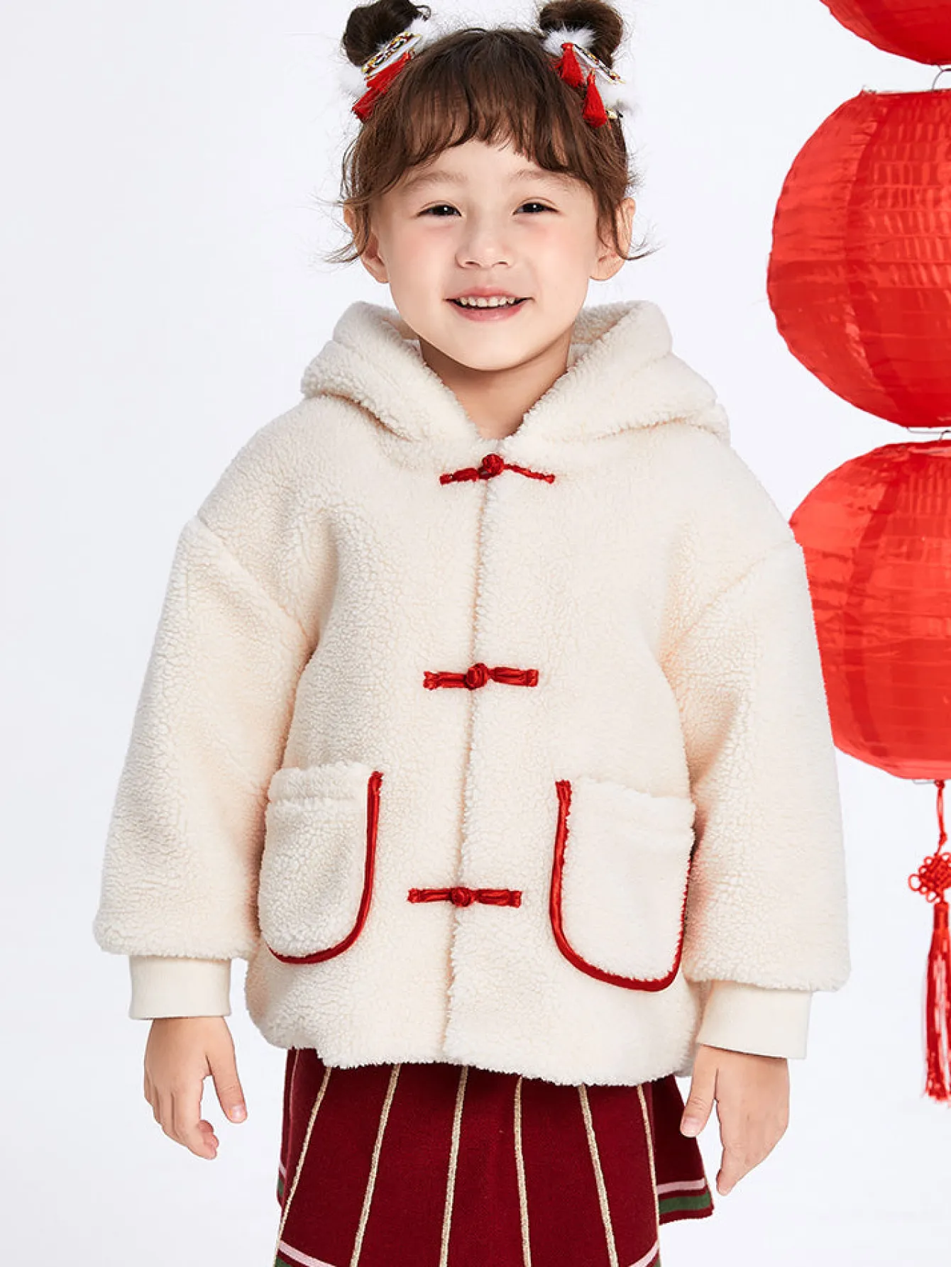 Balabala Toddler Unisex Claimond Veins Solid Color Woven Cotton Jacket 2-8 Years Cheap