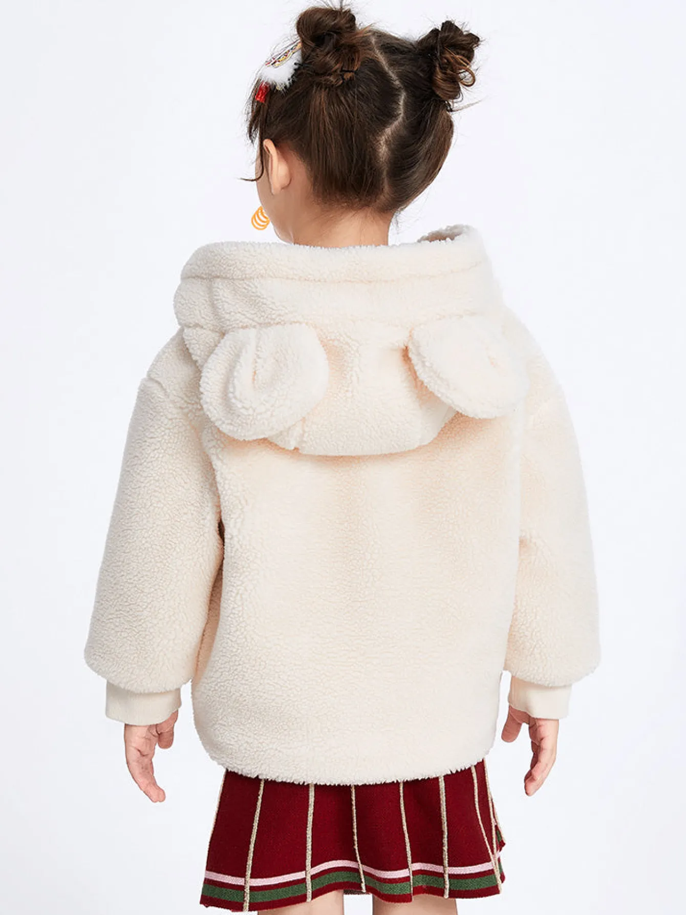 Balabala Toddler Unisex Claimond Veins Solid Color Woven Cotton Jacket 2-8 Years Cheap