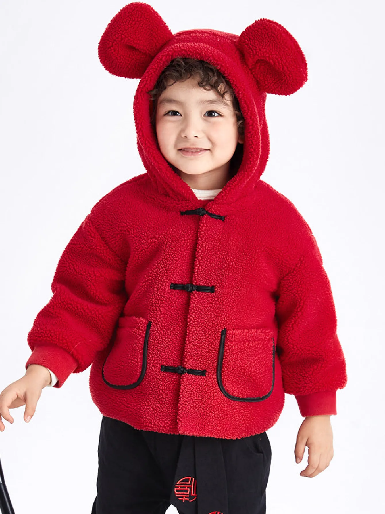 Balabala Toddler Unisex Claimond Veins Solid Color Woven Cotton Jacket 2-8 Years Cheap