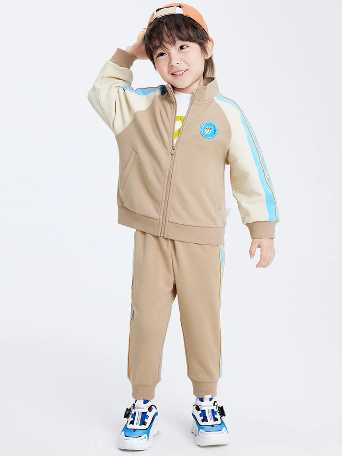 Balabala Toddler Unisex Contrast Colour Patchwork Long Sleeve Knitted Set 2-8 Years Discount