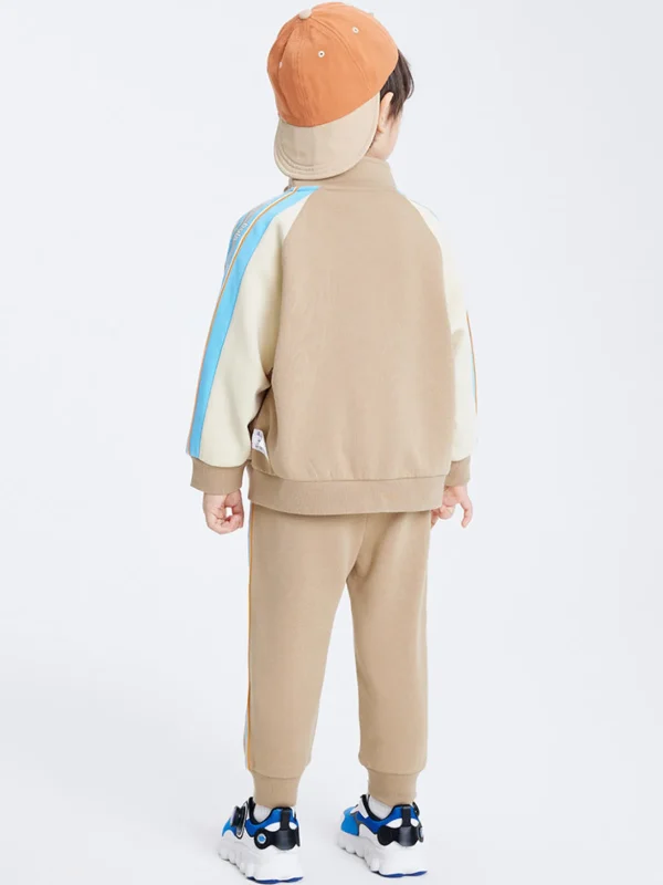 Balabala Toddler Unisex Contrast Colour Patchwork Long Sleeve Knitted Set 2-8 Years Discount