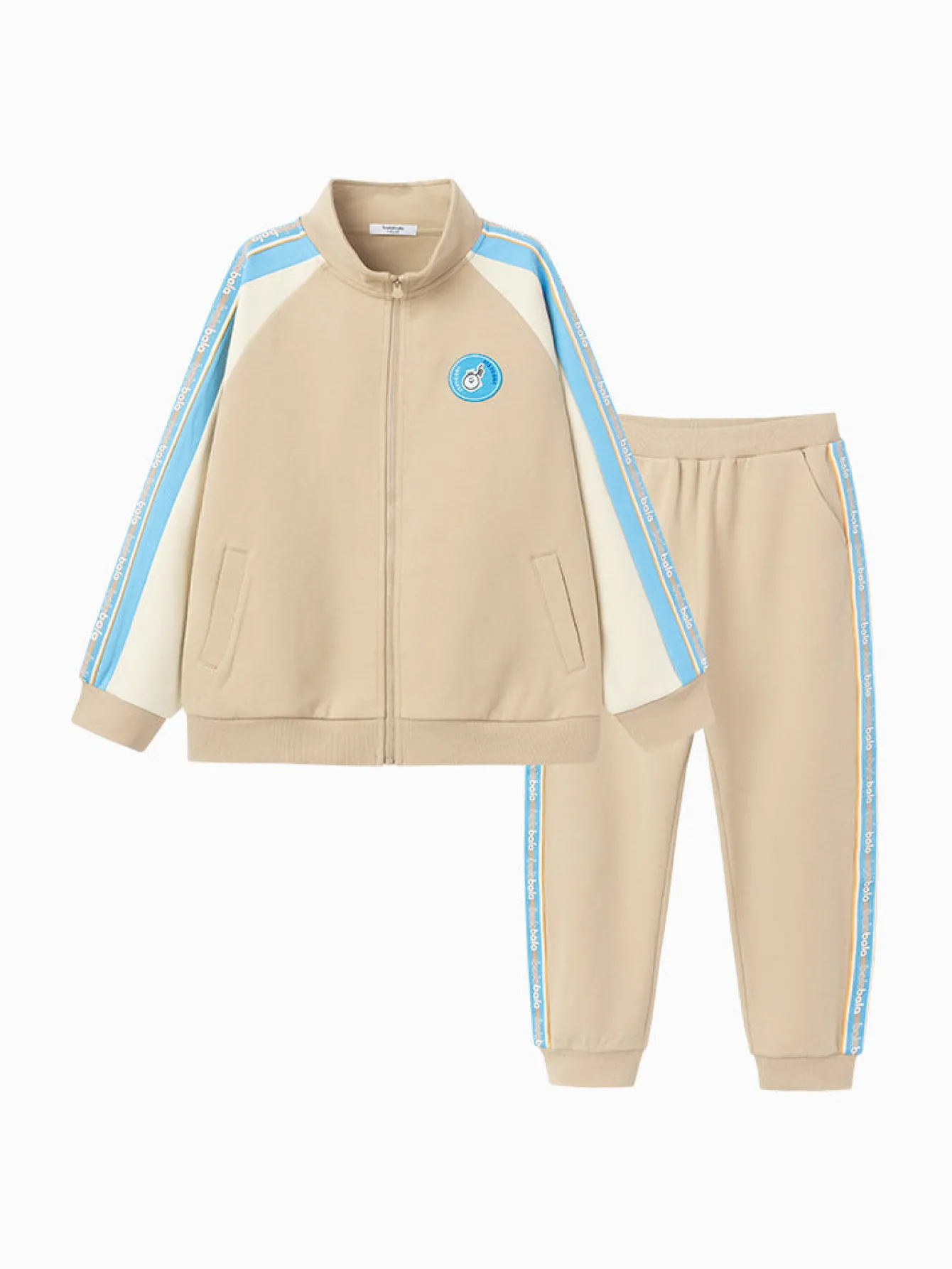 Balabala Toddler Unisex Contrast Colour Patchwork Long Sleeve Knitted Set 2-8 Years Discount