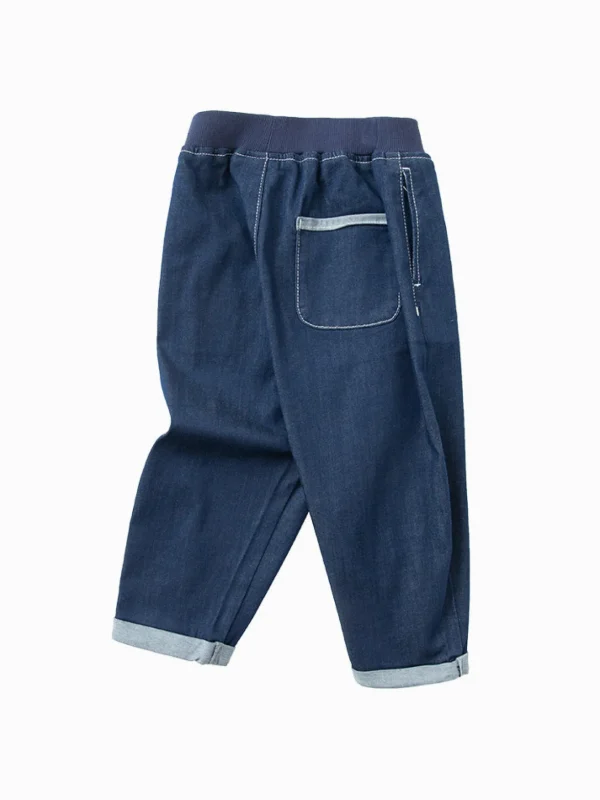 Balabala Toddler Unisex Stretchy Jeans 2-8 Years Denim Dark Blue Shop