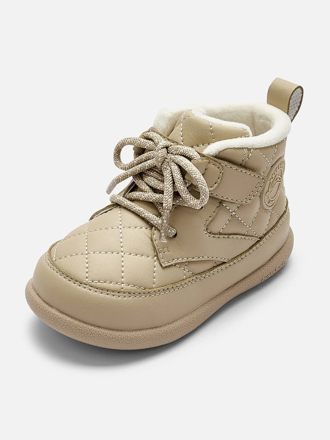 Balabala Toddler's Lace-Up Quilted Winter Boots, Comfortable Anti-Slip Hook and Loop Warm Boots Outlet