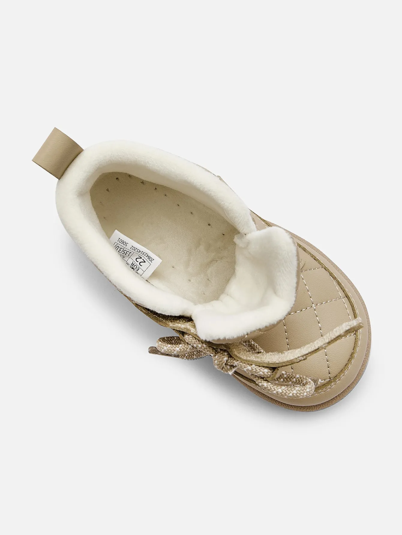 Balabala Toddler's Lace-Up Quilted Winter Boots, Comfortable Anti-Slip Hook and Loop Warm Boots Outlet