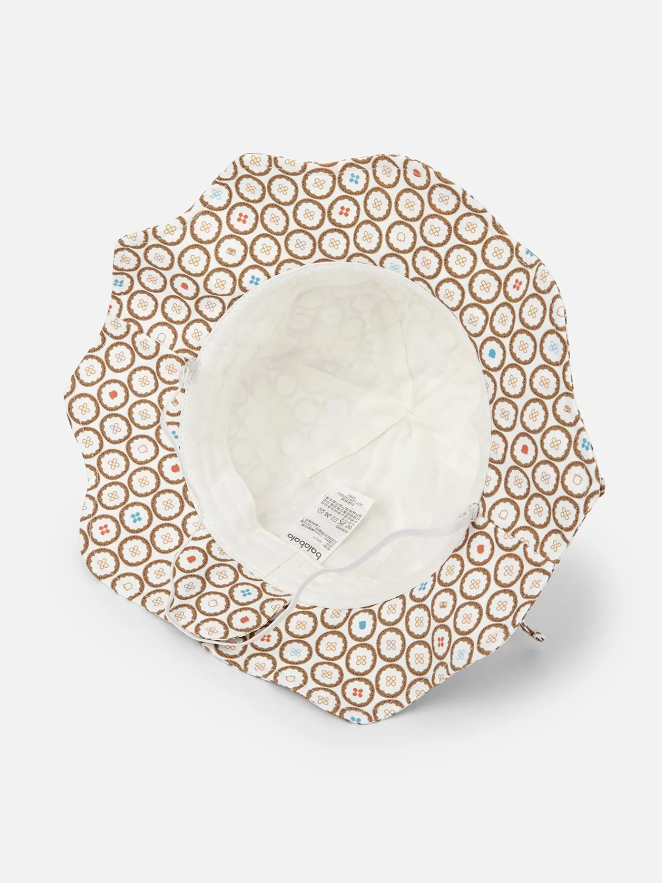 Balabala Barabara baby hat baby colorful printed flower pot hat comfortable sweet cute outdoor Coffee New