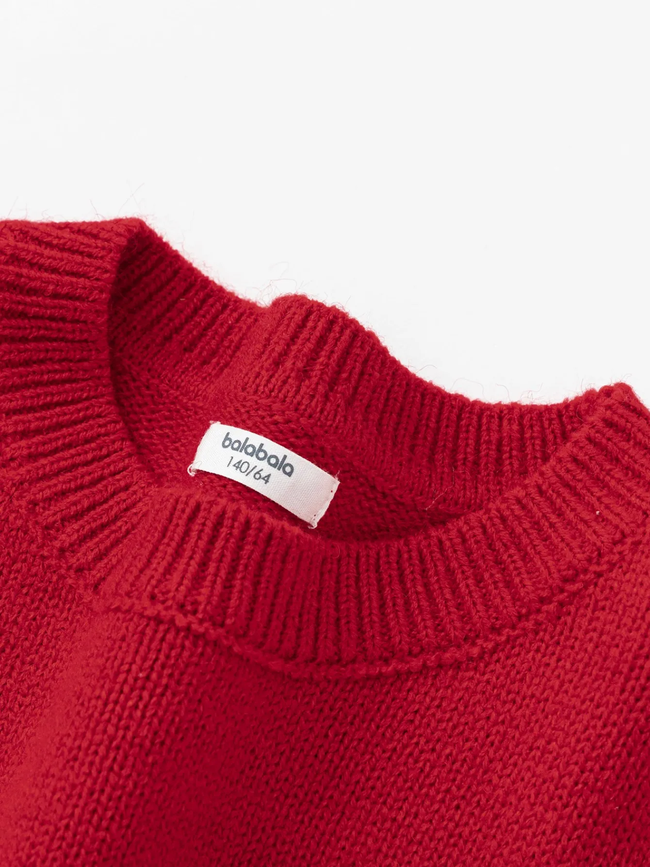 Balabala Barabara children's clothing girls sweater children sweater 2024 new winter New Year red knit sweater trend Red White Best