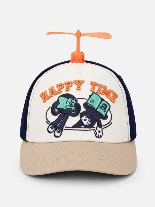 Balabala Barabara children's hats boys baseball cap delicate embroidery bamboo dragonfly decoration cute fun Coffee Store