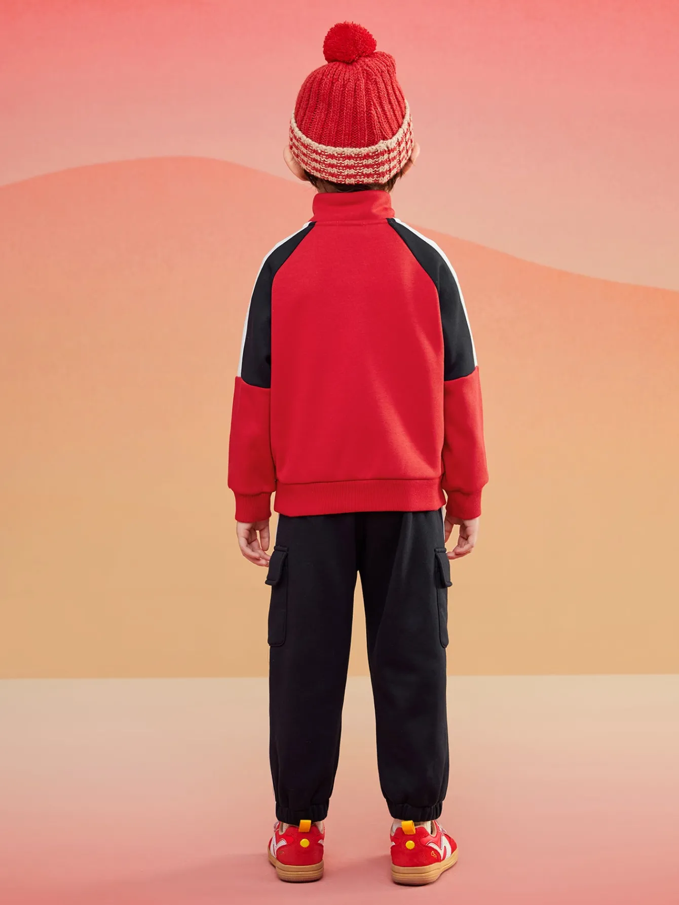 Balabala Barabara children's suit boy two-piece suit 2025 new spring fashion baby parent-child clothing Chinese Red Hot