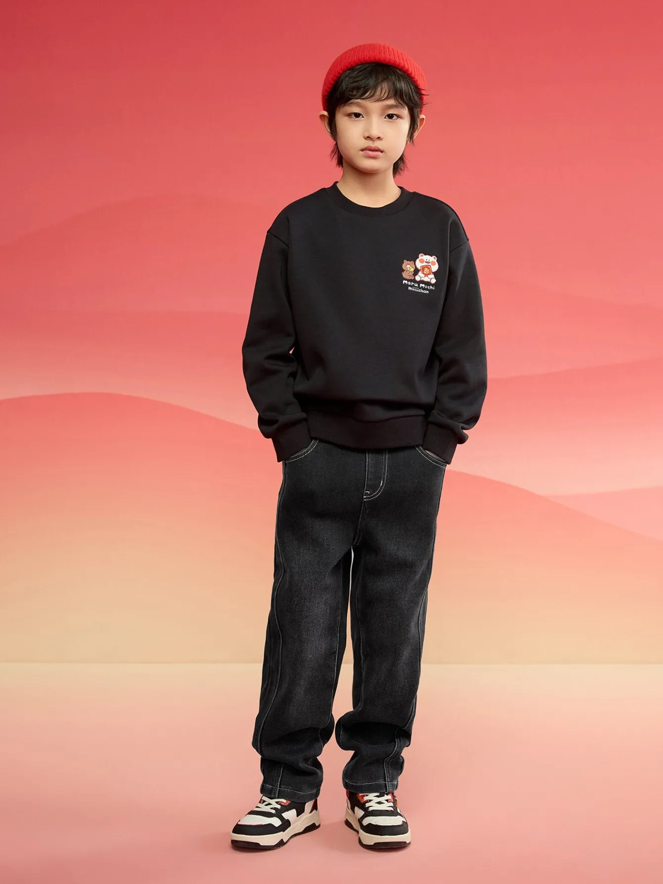 Balabala Barabara children's sweater girls boys 2024 new fall and winter loose fashion tops Discount