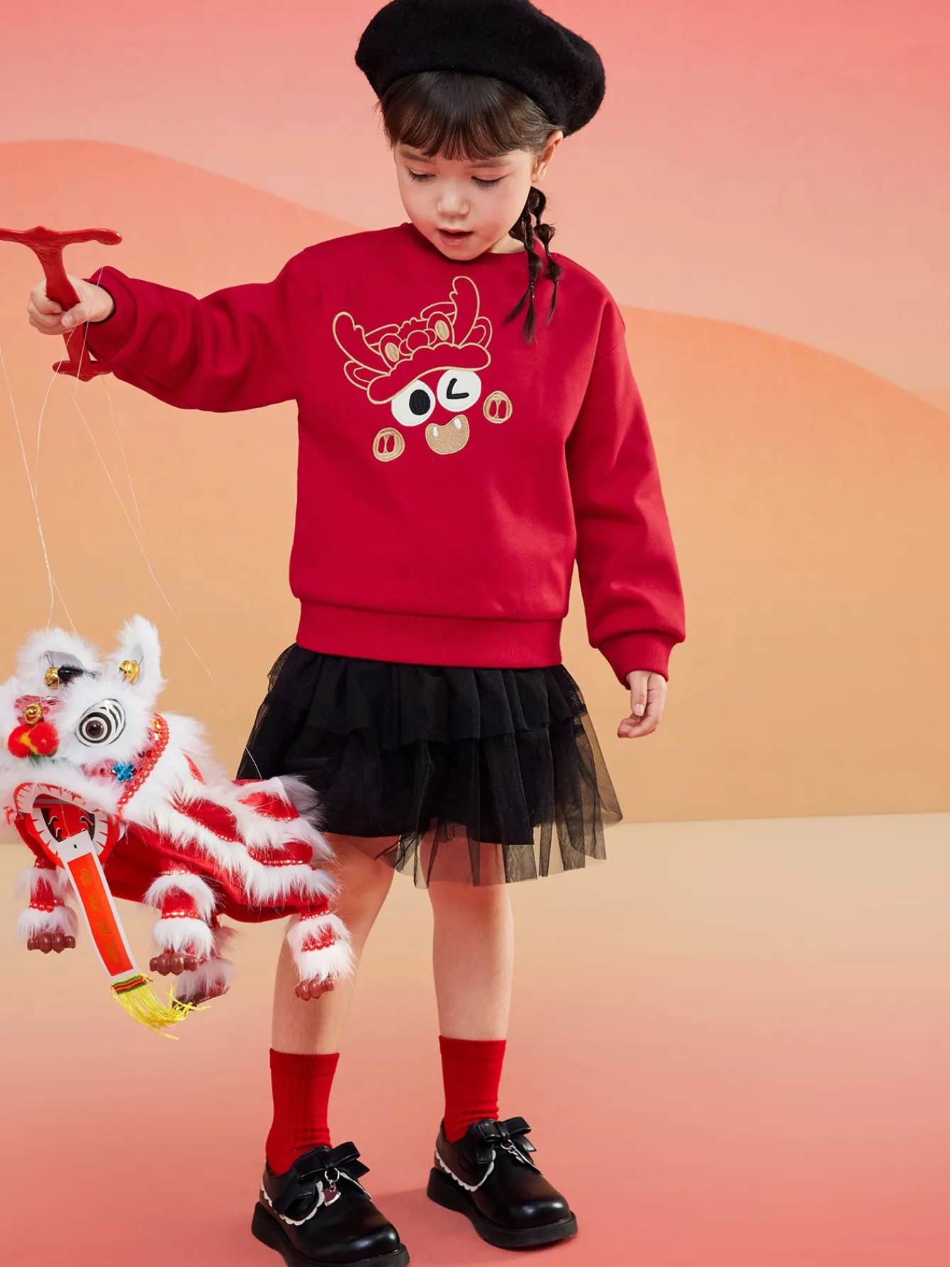 Balabala Barabara children's sweater girls boys 2024 new fall and winter loose fashion tops Flash Sale