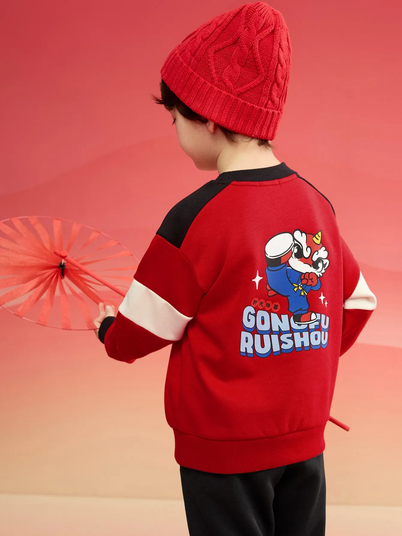 Balabala Barabara children's sweater girls boys 2024 new fall and winter loose fashion tops Clearance