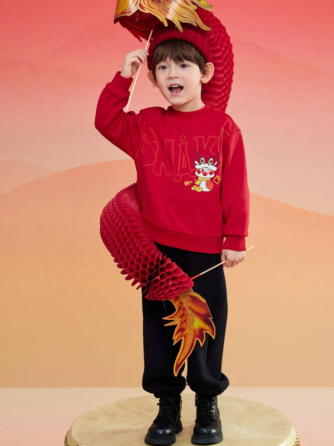 Balabala Barabara children's sweater girls boys 2024 new fall and winter loose fashion tops Flash Sale