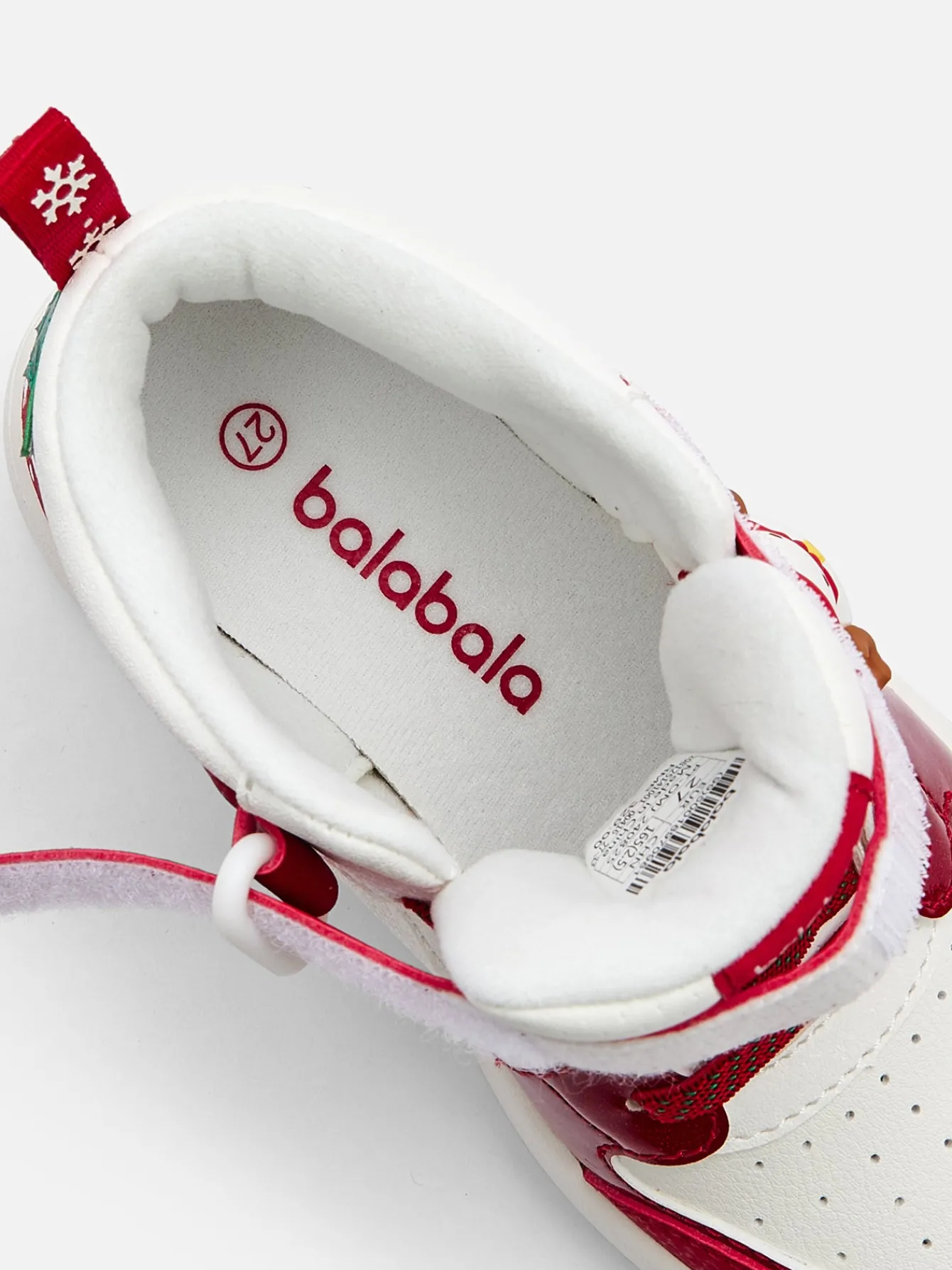 Balabala Barabara high-top board shoes girls sneakers small white shoes 2025 New Year White Red Cheap