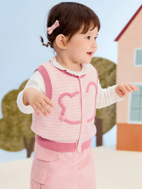 Balabala Boy Baby Clothes Vest Pink Hot