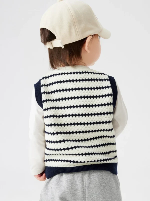 Balabala Boy Baby Clothes Stripe Vest Blue Hue Sale