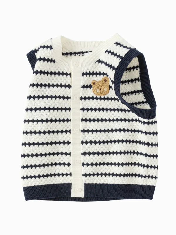 Balabala Boy Baby Clothes Stripe Vest Blue Hue Sale