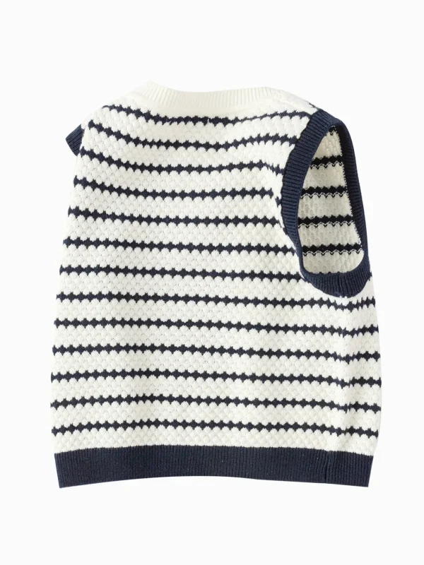 Balabala Boy Baby Clothes Stripe Vest Blue Hue Sale