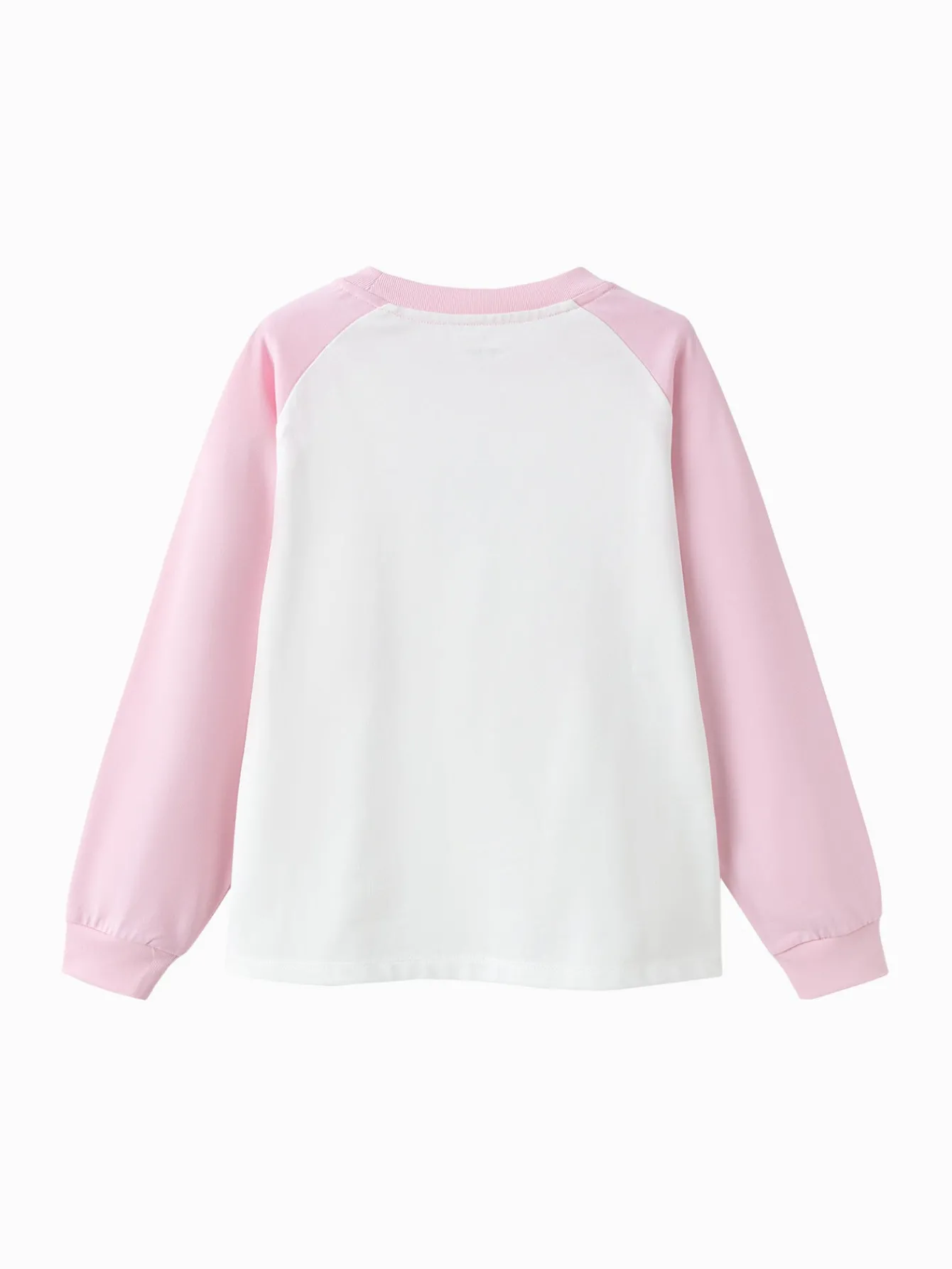 Balabala Boys Girls Knit Color Block Long Sleeve T-Shirt White Red Fashion