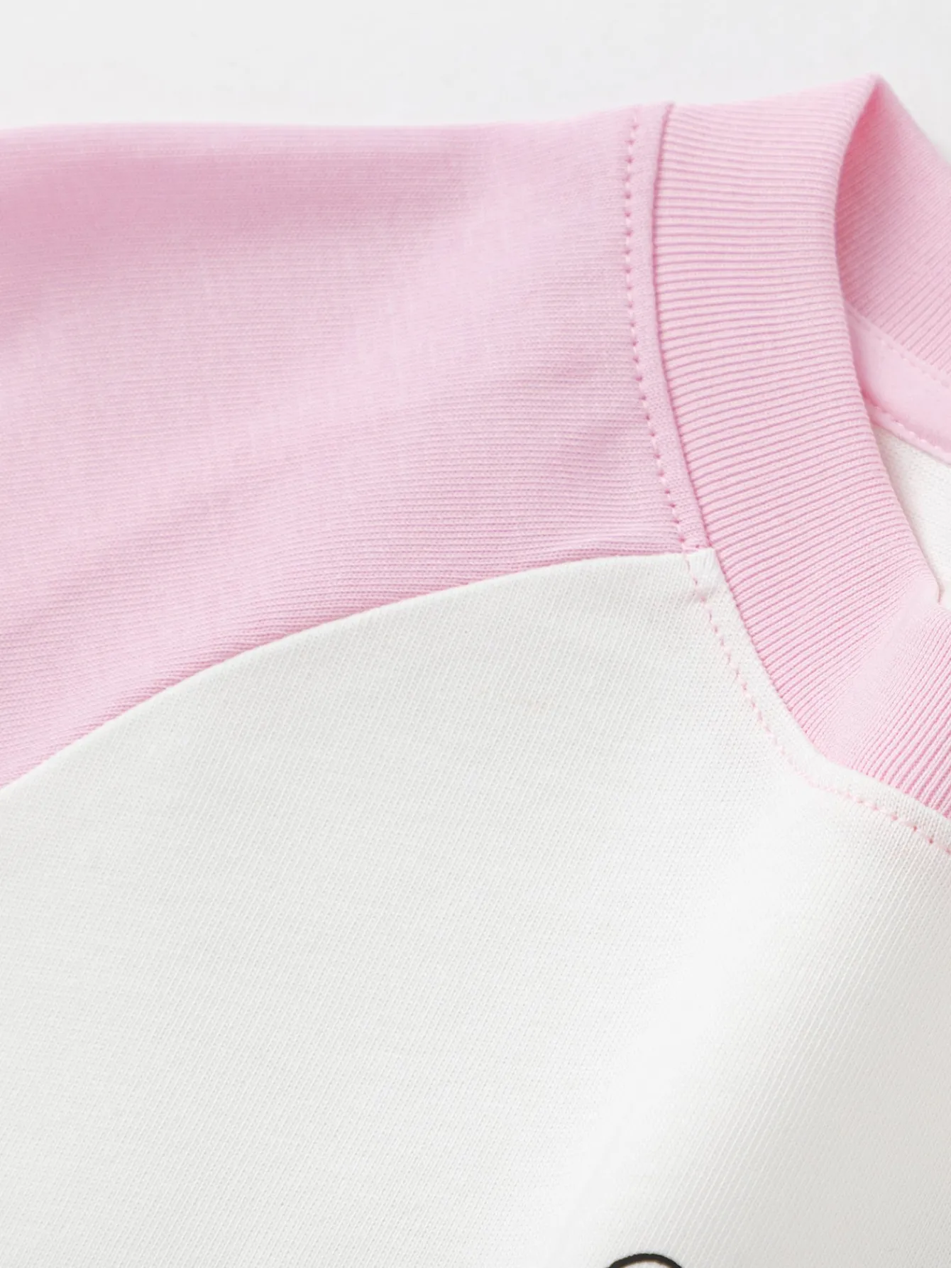 Balabala Boys Girls Knit Color Block Long Sleeve T-Shirt White Red Fashion