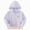 Balabala Coat 2025 spring new Girl children's knitted casual wear Violet Hot