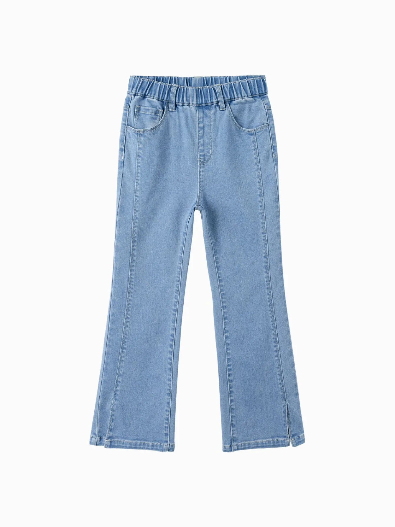 Balabala Girl Daily Life Solid Color Trousers Denim Pale Blue Fashion
