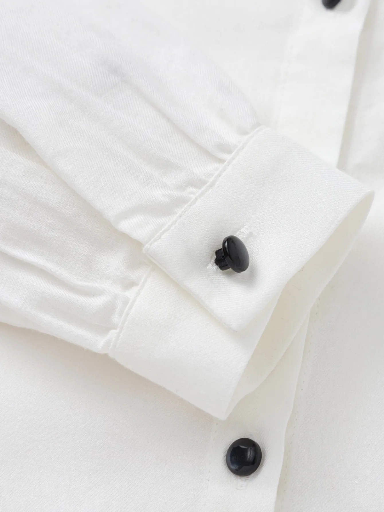 Balabala Girls' College Style Long Sleeve Shirt (Free Black Leather Bow Hair Accessory) Raw White Store