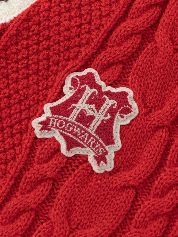 Balabala Girls College Style Sweater Cardigan Red Fashion