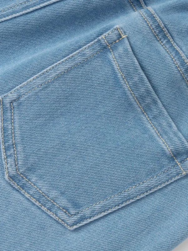 Balabala Girls' Stretch Denim Pants Denim Medium Blue Hot