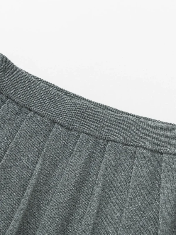 Balabala Girls Wool Cardigan Half Skirt Set Gray Store