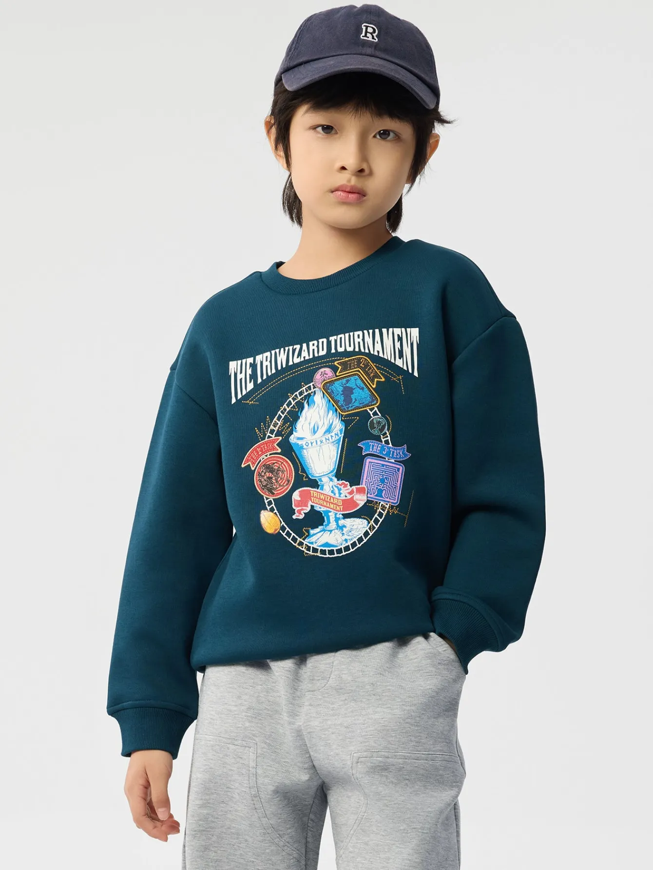 Balabala Harry Potter IP Hoodie 2025 Spring New Boy Round Neck Hoodie Fashion