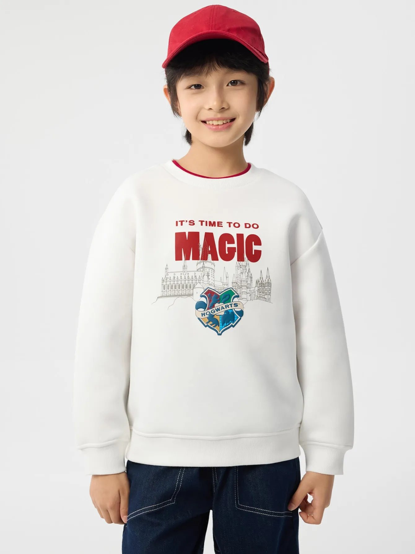 Balabala Harry Potter IP Hoodie 2025 Spring New Boy Round Neck Hoodie Fashion