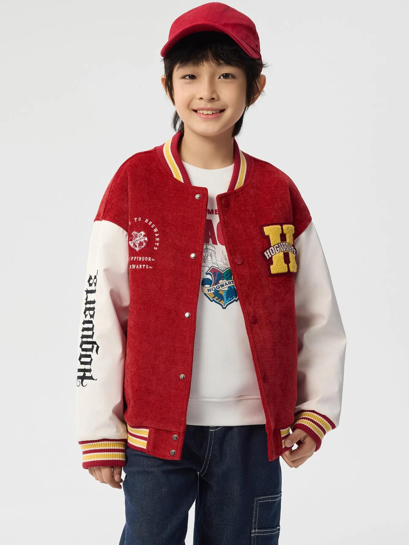 Balabala 【Harry Potter IP】2025 Spring New Boys' Knitted Cotton Casual Wear Red Best Sale