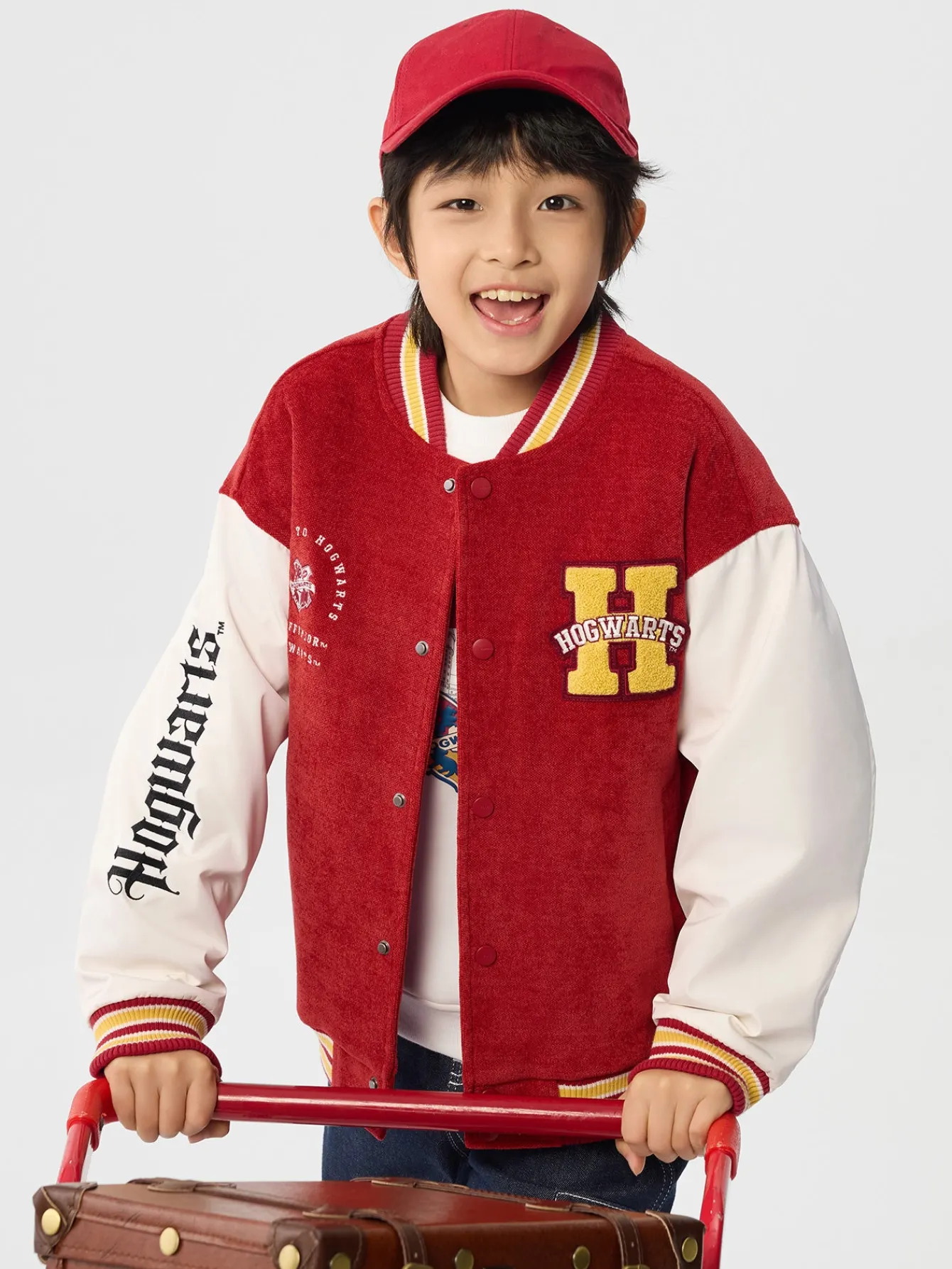Balabala 【Harry Potter IP】2025 Spring New Boys' Knitted Cotton Casual Wear Red Best Sale