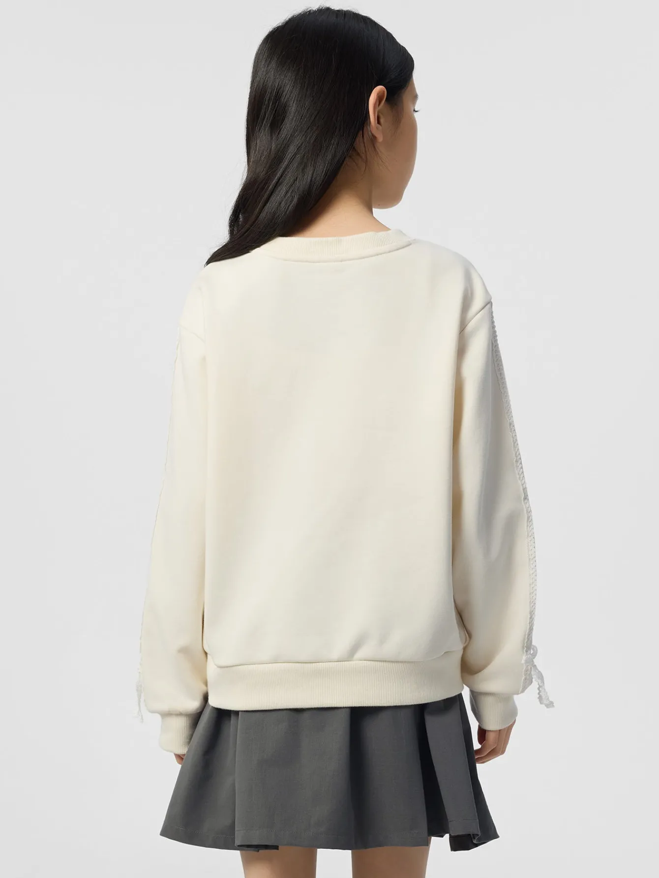 Balabala 【Harry Potter IP】Sweater 2025 Spring New Style Girl's Round Neck Sweater Cream White Online