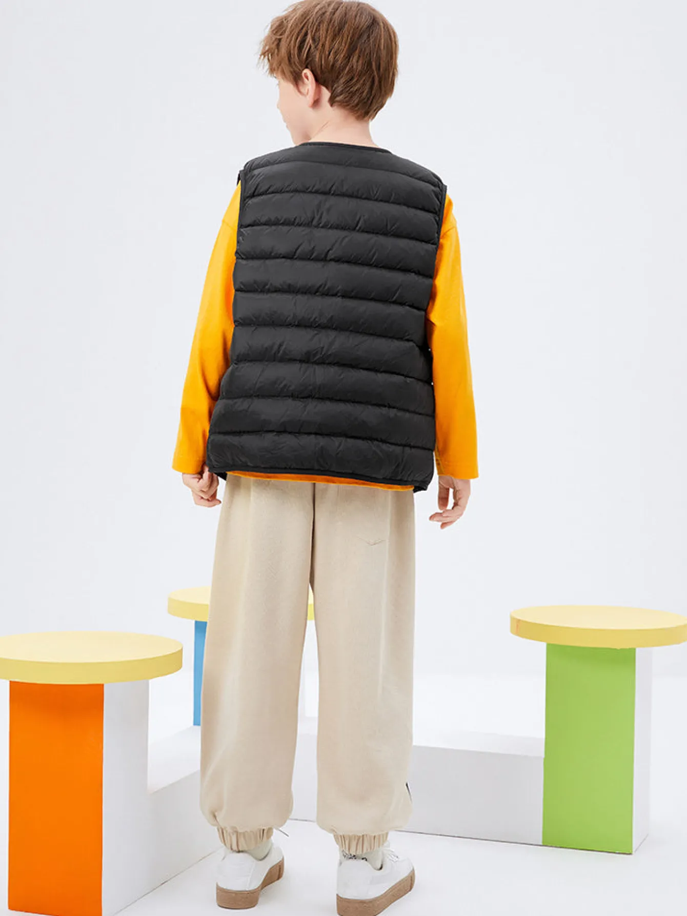 Balabala Kids Basic Multicolor Down Vest208422101206 Store