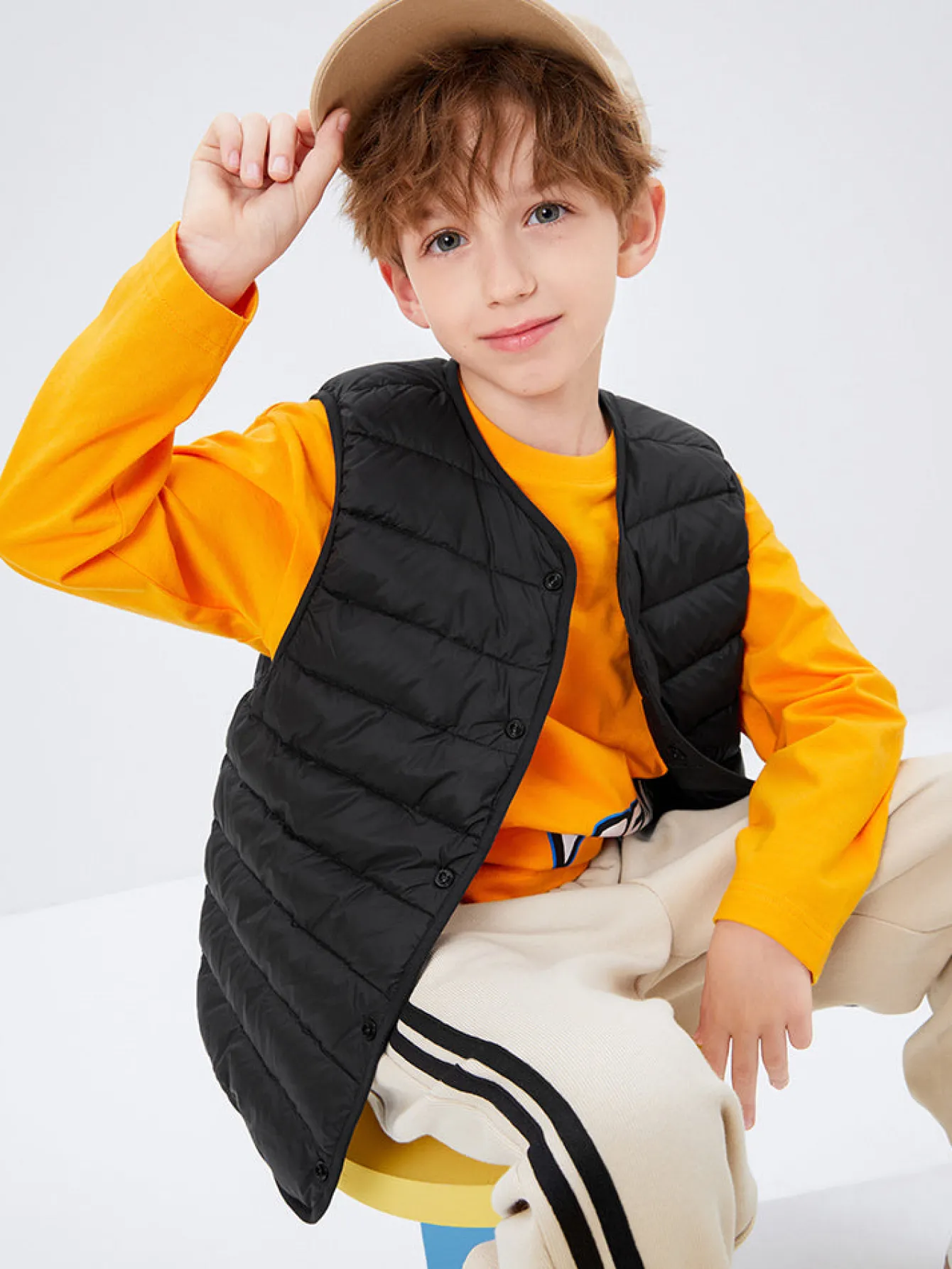 Balabala Kids Basic Multicolor Down Vest208422101206 Store