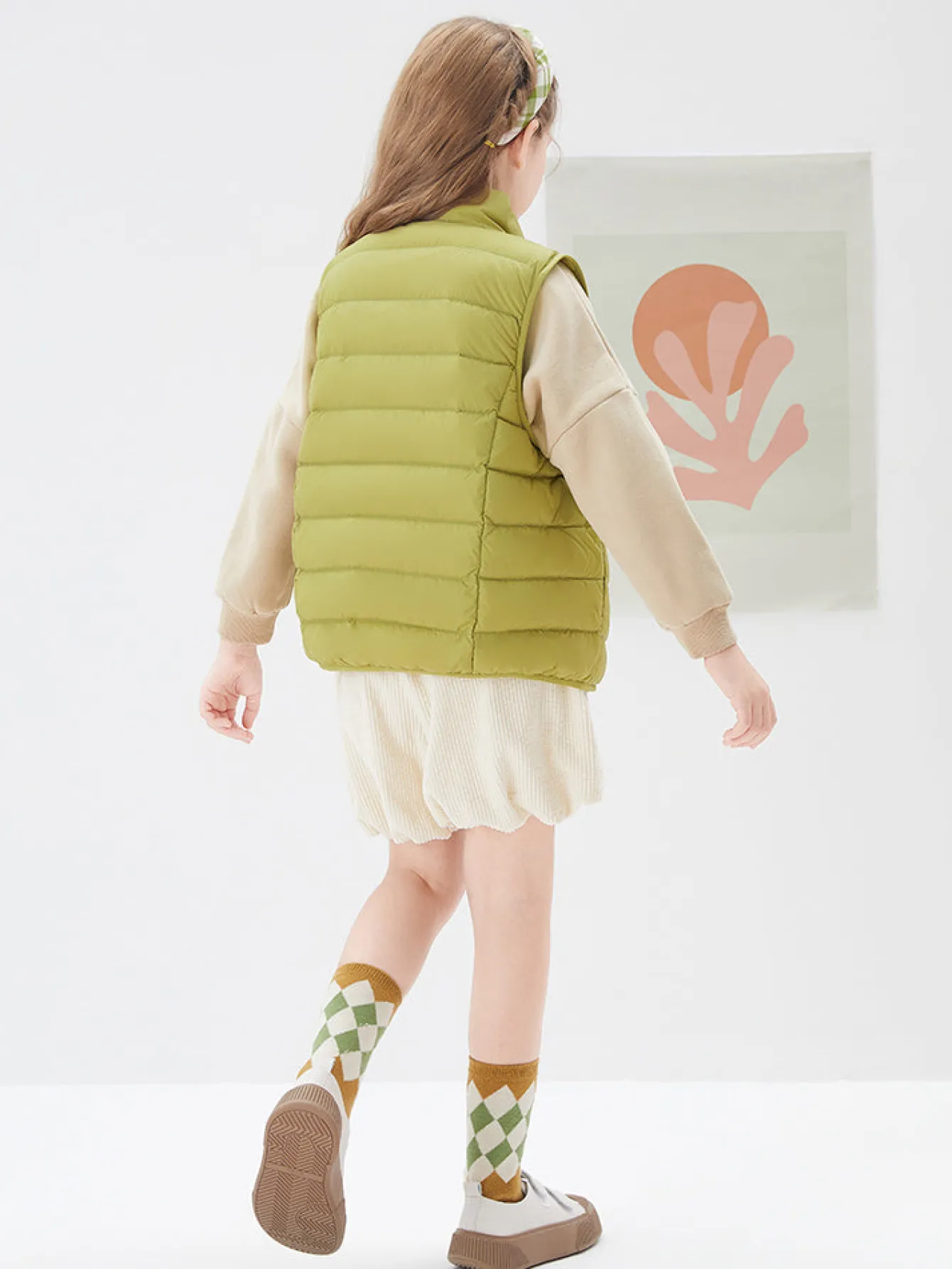 Balabala Kids Basic Multicolor Stand Collar Down Vest208422101205 Best Sale