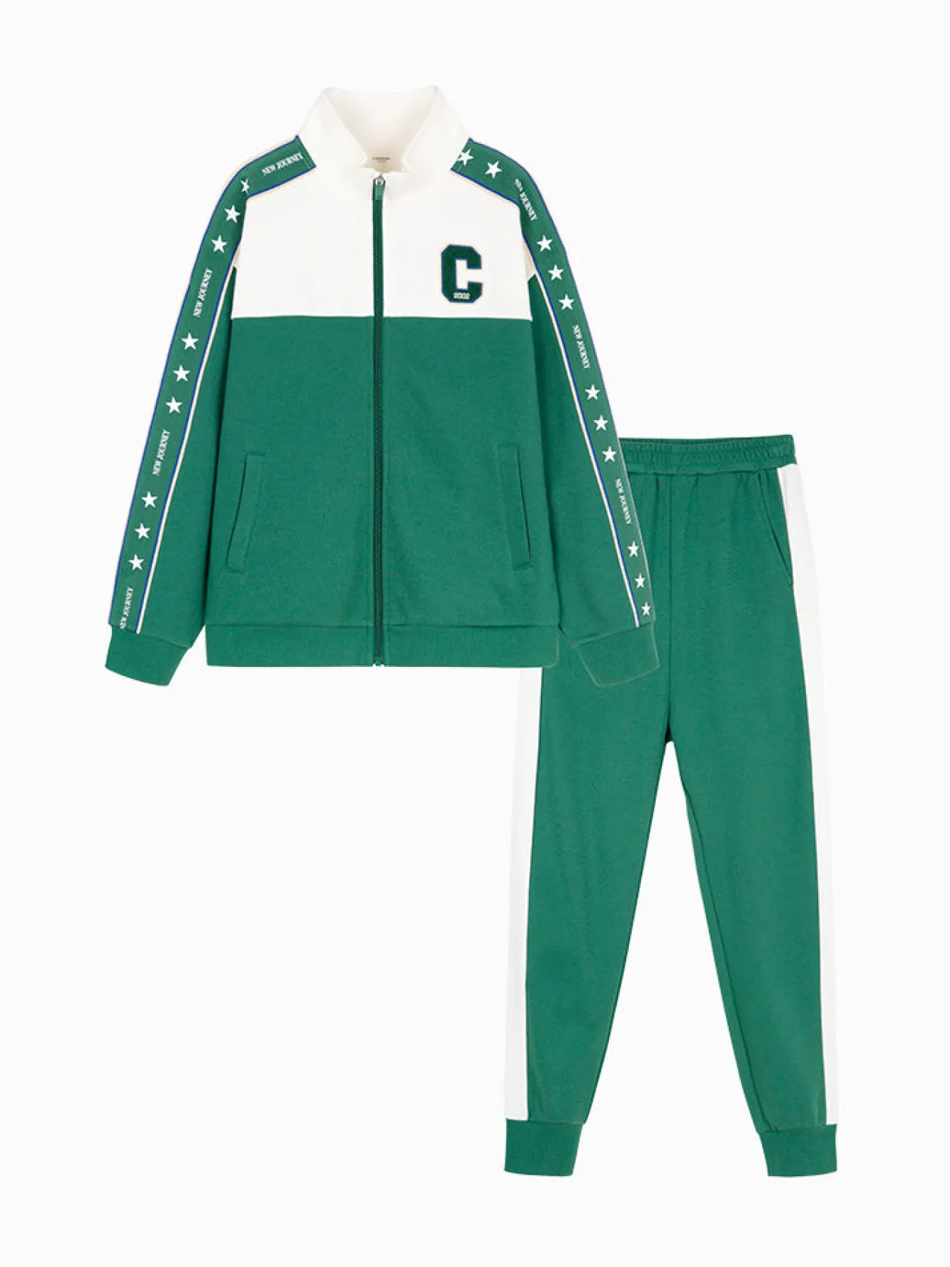 Balabala Kids Boy Color Matching Stand-Up Collar Long Sleeve Suit208322104106 Cheap