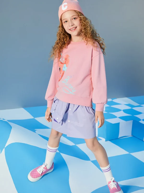 Balabala Kids Girl Letter Printed Multi-Colo Hoodie208322121004 New