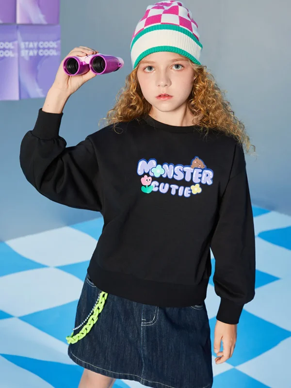 Balabala Kids Girl Letter Printed Multi-Colo Hoodie208322121004 New