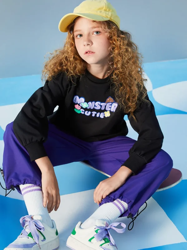 Balabala Kids Girl Letter Printed Multi-Colo Hoodie208322121004 New