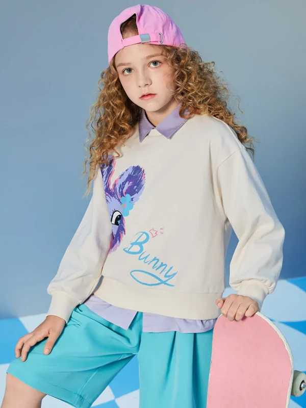 Balabala Kids Girl Letter Printed Multi-Colo Hoodie208322121004 New