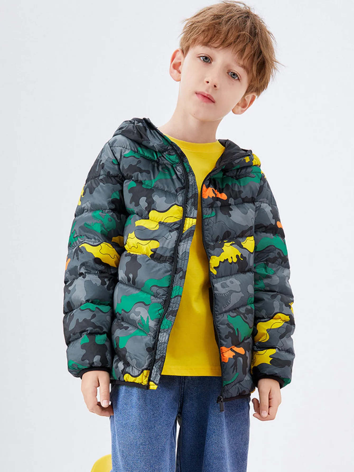 Balabala Kids Multicolor Hooded Down Jacket 208422107203 Sale