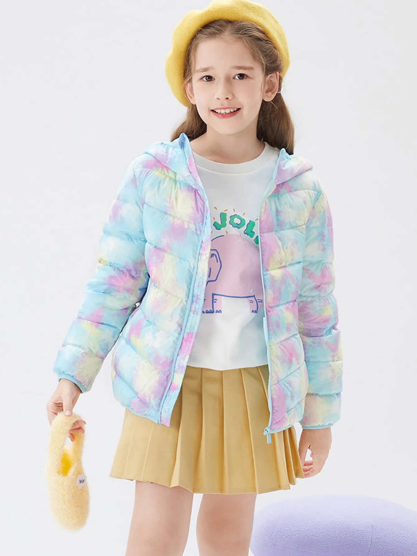Balabala Kids Multicolor Hooded Down Jacket 208422107203 Sale