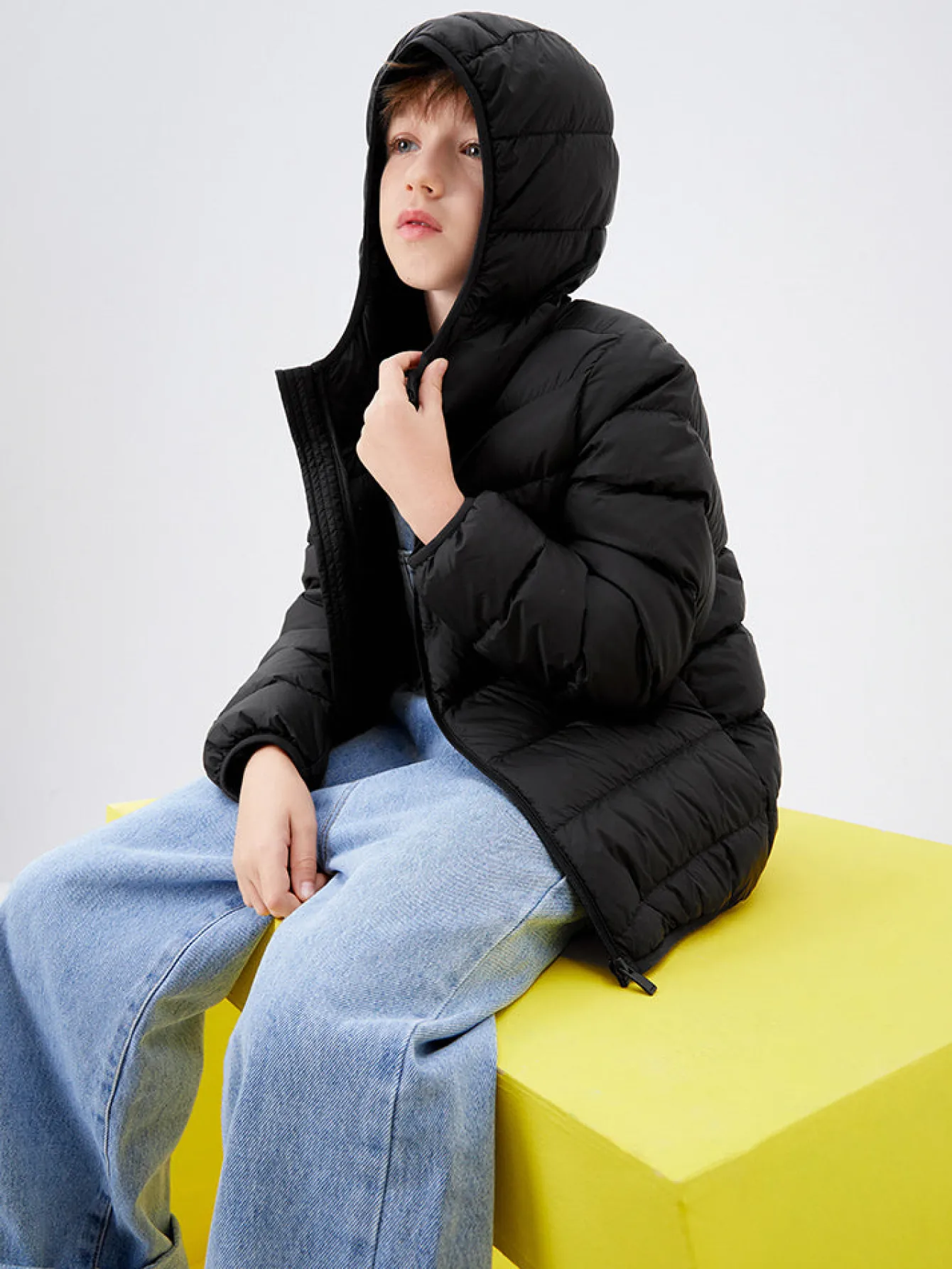 Balabala Kids Multicolor Hooded Down Jacket 208422107203 Sale