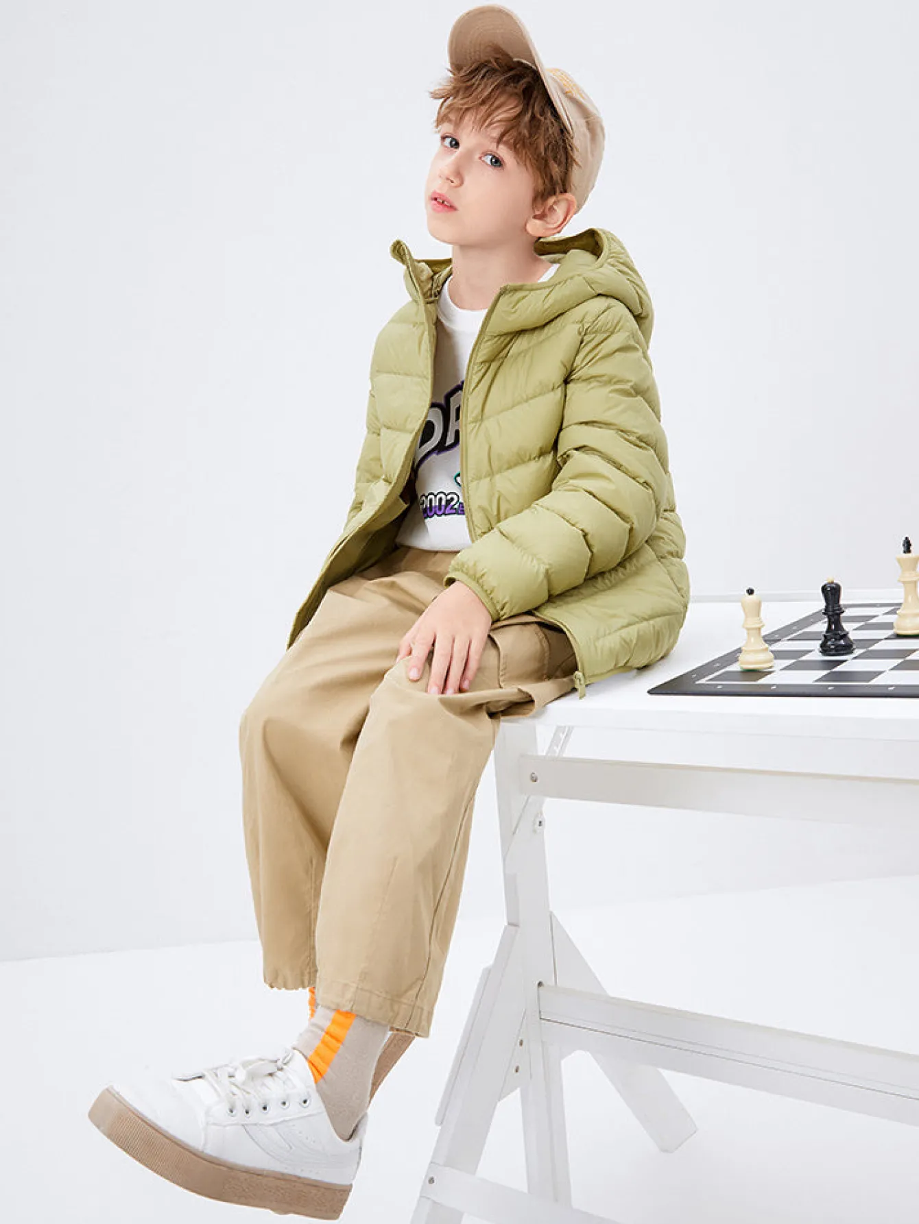 Balabala Kids Multicolor Hooded Down Jacket 208422107203 Sale